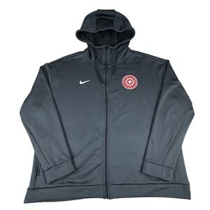 Nike Portland Thorns Soccer Team Full Zip Hoodie Jacket Dark Gray Women's XL